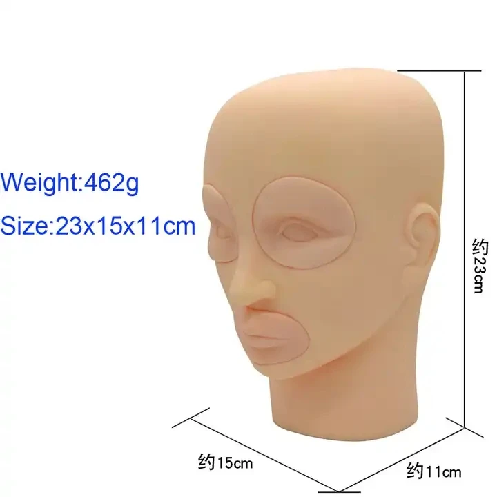 4D Face Skin Permanent Makeup Eye Lip Skin Tattoo Practice Head Skin