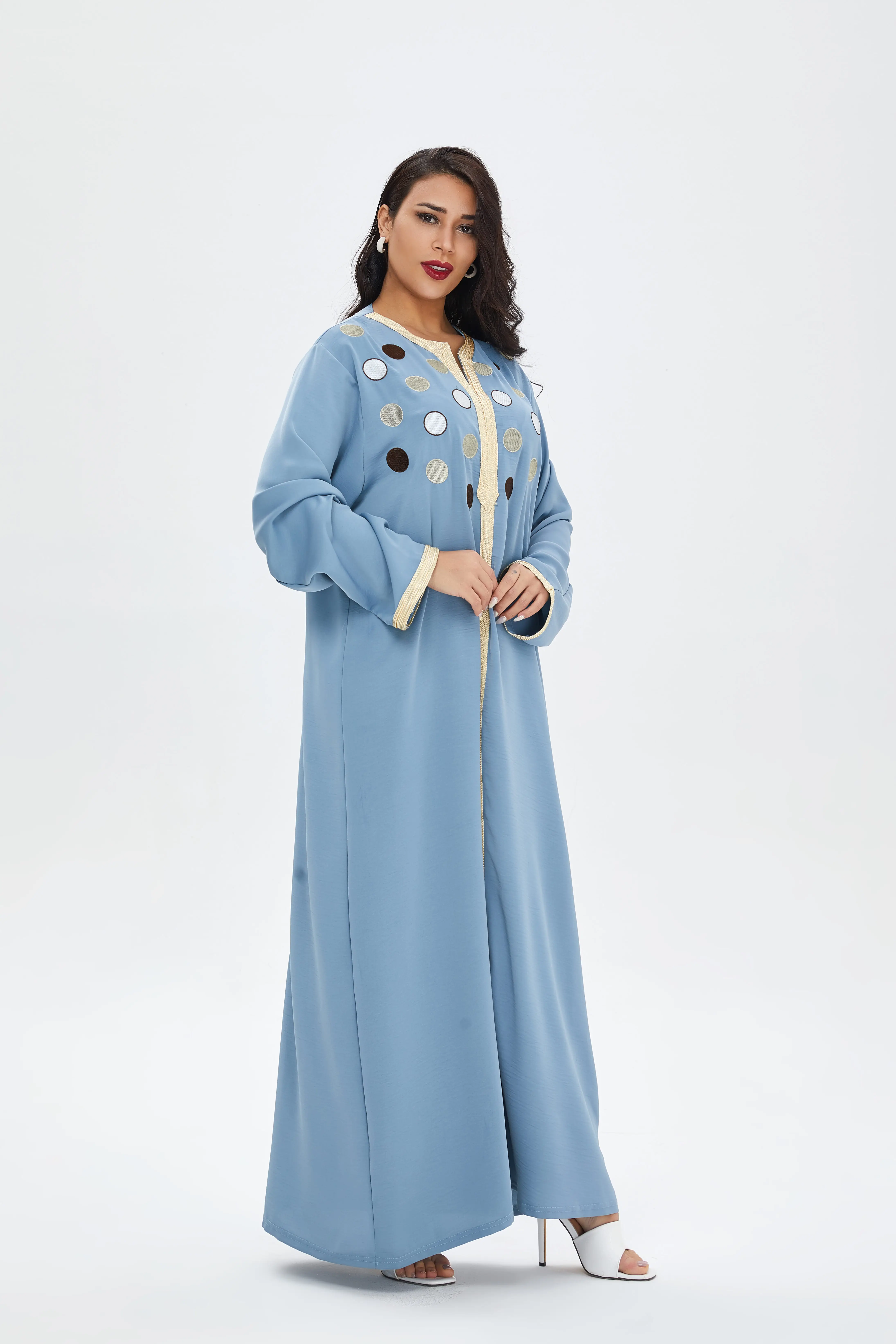 Арабская Женская одежда для сна, пижама, халат, ночная Домашняя одежда, пижамы, ночная рубашка для женщин, исламский мусульманский кафтан, Марокканское платье, кафтан