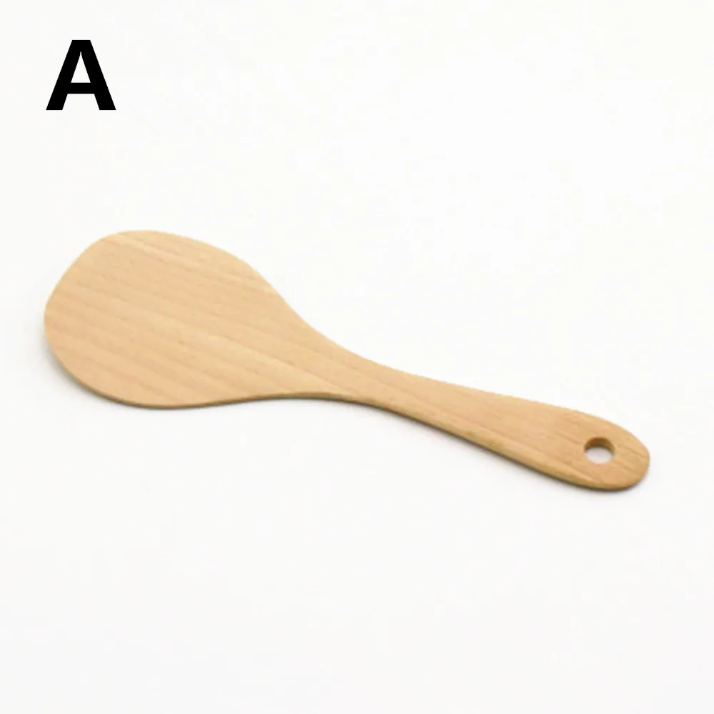 Hot-sale Natural Wooden Spoons Kitchen Utensils No Paint Wooden Soup Ladle/Rice spoon/Spatula for Cooking