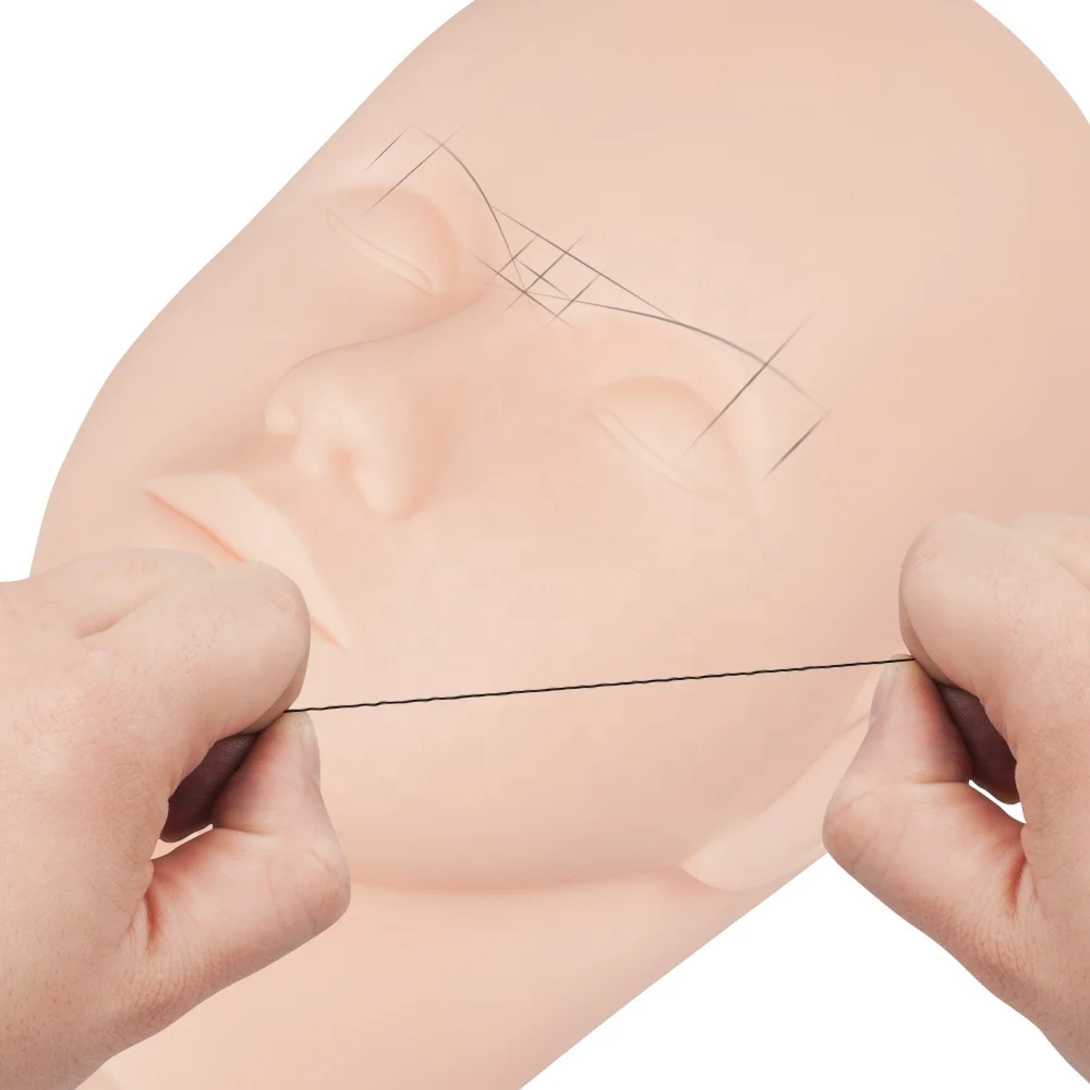 30m bottled dry ink Mapping String Eyebrow Pre-Inked Thread Mapping Brows Marker Line black Permanent Makeup Tattoo Dyeing Tool