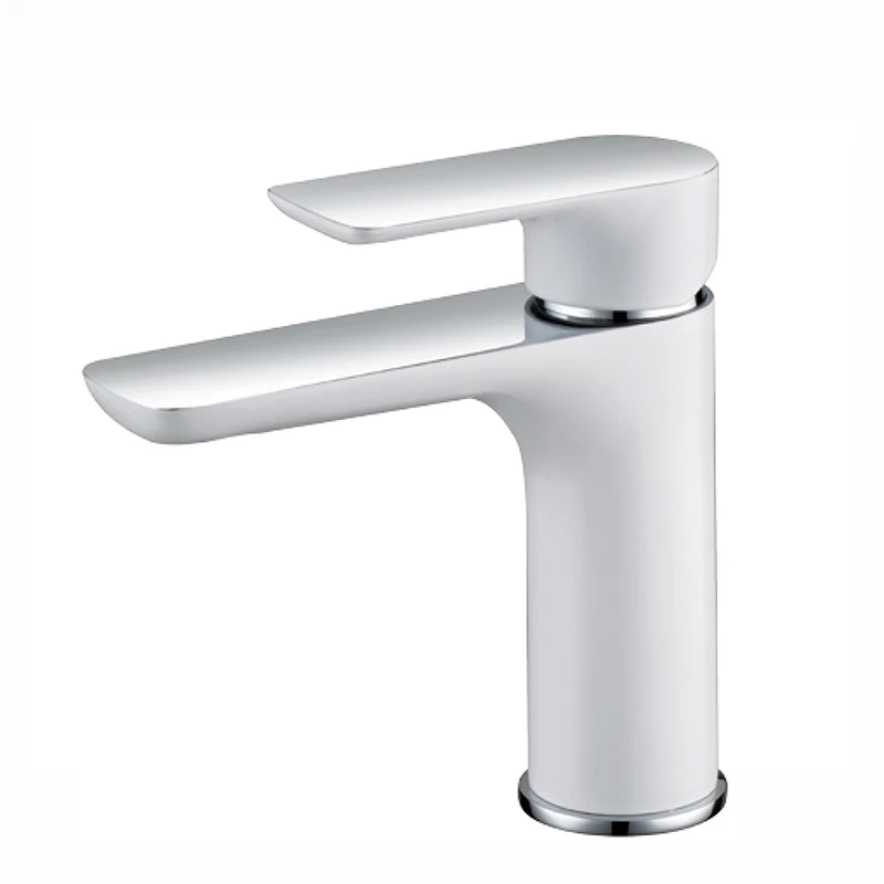 Spark factory bathroom white wash basin mixer taps