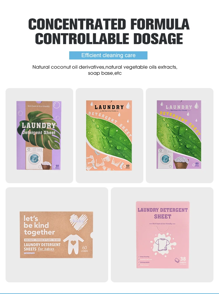 Laundry Detergent Sheets Instead Of Laundry Washing Powder Soft Cleaning Products