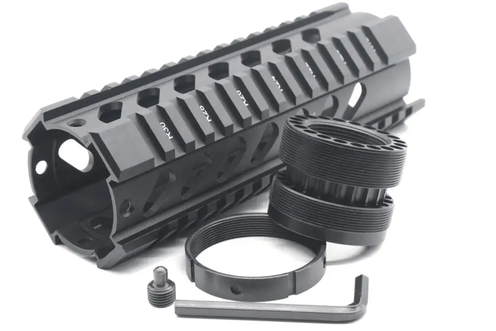 
Aplus New 7' Black Quad Rail Handguard Picatinny Rail Mount hunting accessories fits .223/5.56 rifle AR15 AR-15 M16 
