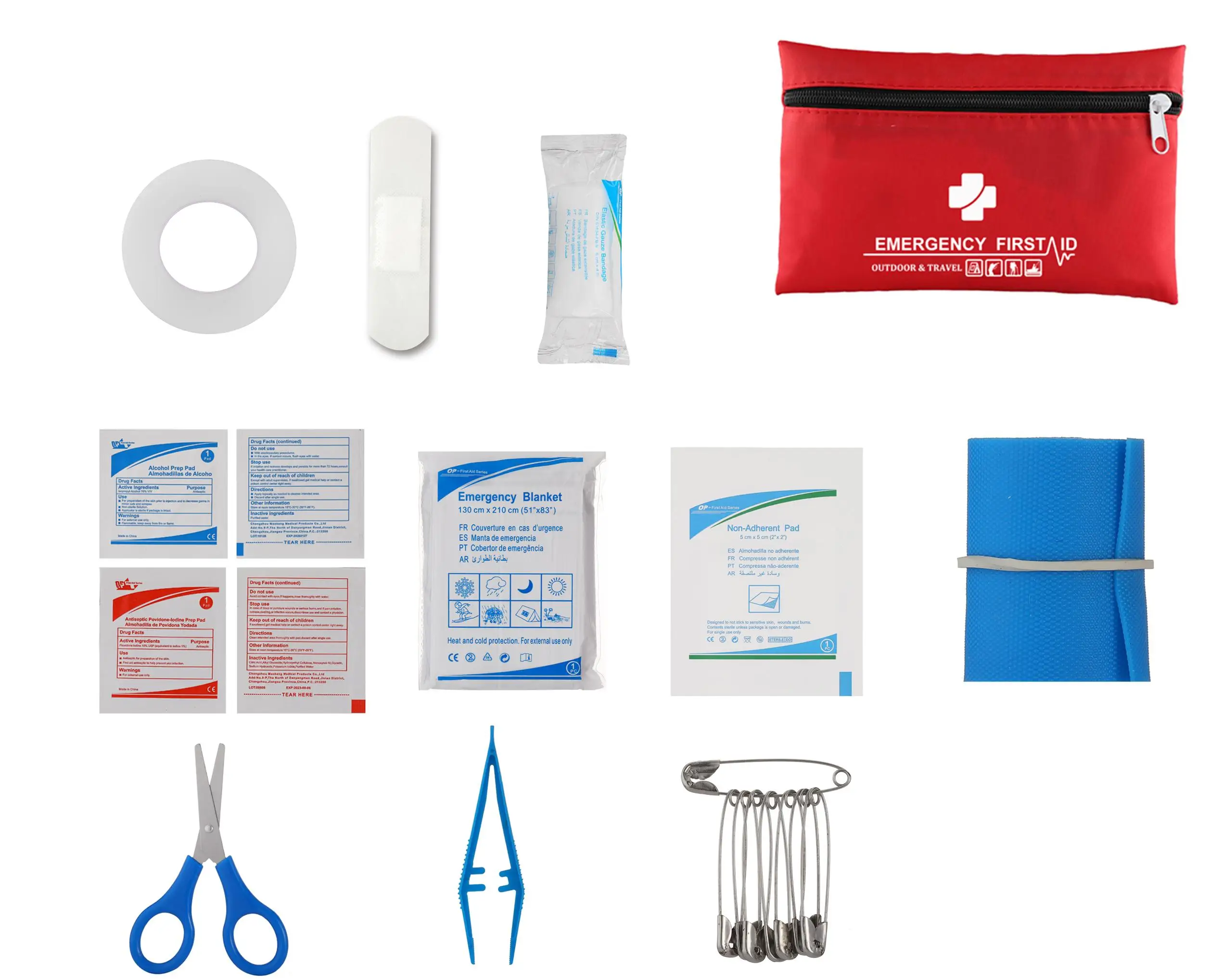 Emergency Multi-function Survival 51pcs First Aid Emergency Kits Waterproof With Supplies Camping For Home Car Office