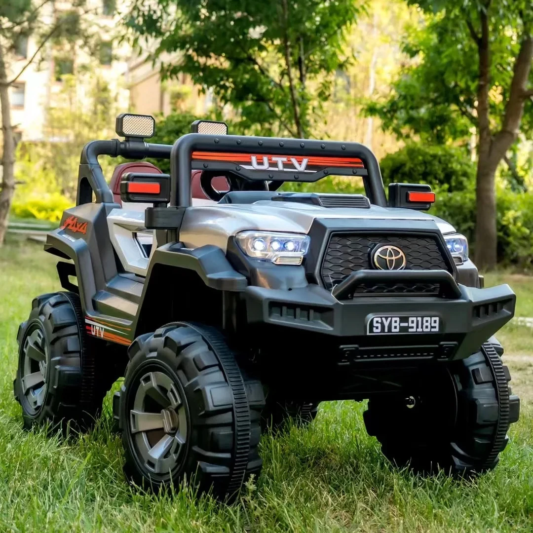 2023 low price 2 seater open doors cars 7yers old automatic 24v plastic police toys car to drive push 8 tyre toy car