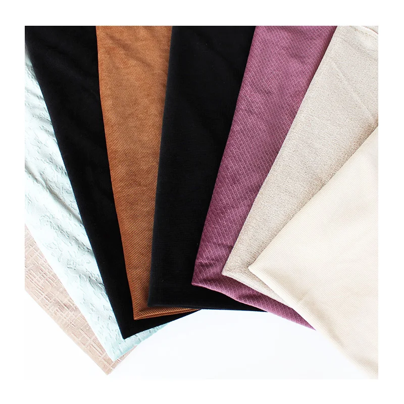 Recycled 100%polyester home textile fabric burnout fleece fabric sofa textile for home deco