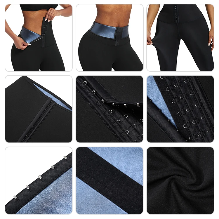HEXIN High Quality High Waist Tummy Control Compression Butt Lifting Leggings Neoprene Waist Trainer Yoga Fitness Pant For Women