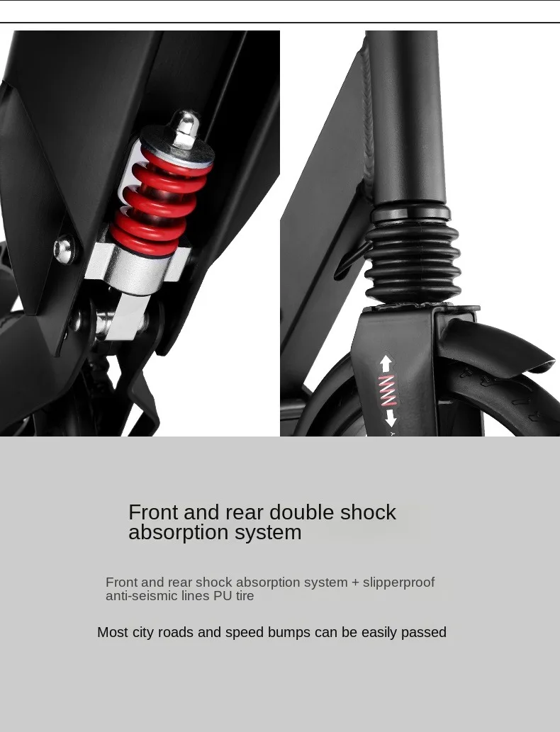 New Design 2 Wheel Scooter with Hand Brake and Disc Dual Suspension foot scooter adult