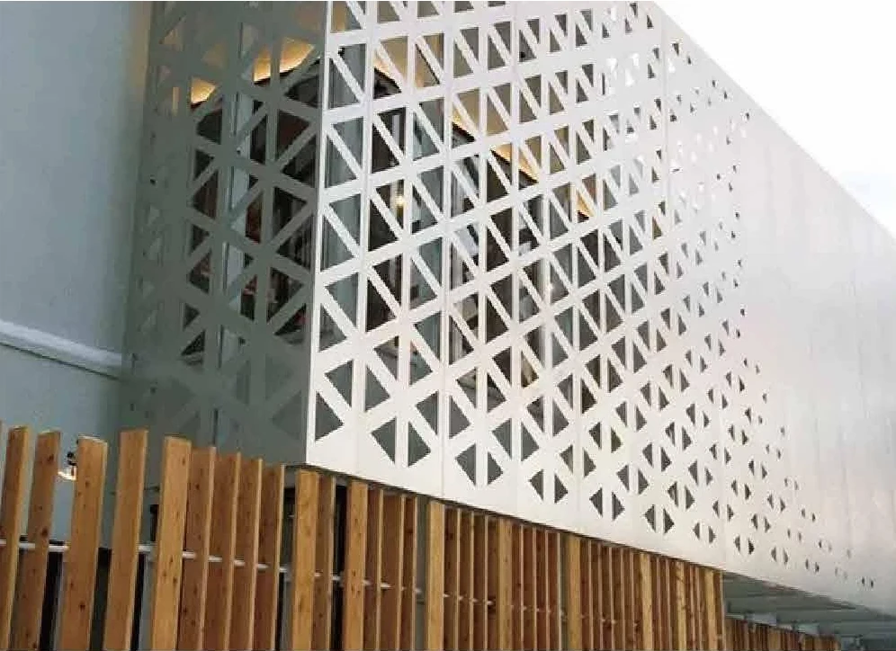 Custom Shaped aluminum veneer decorative wall perforated shape curtain wall