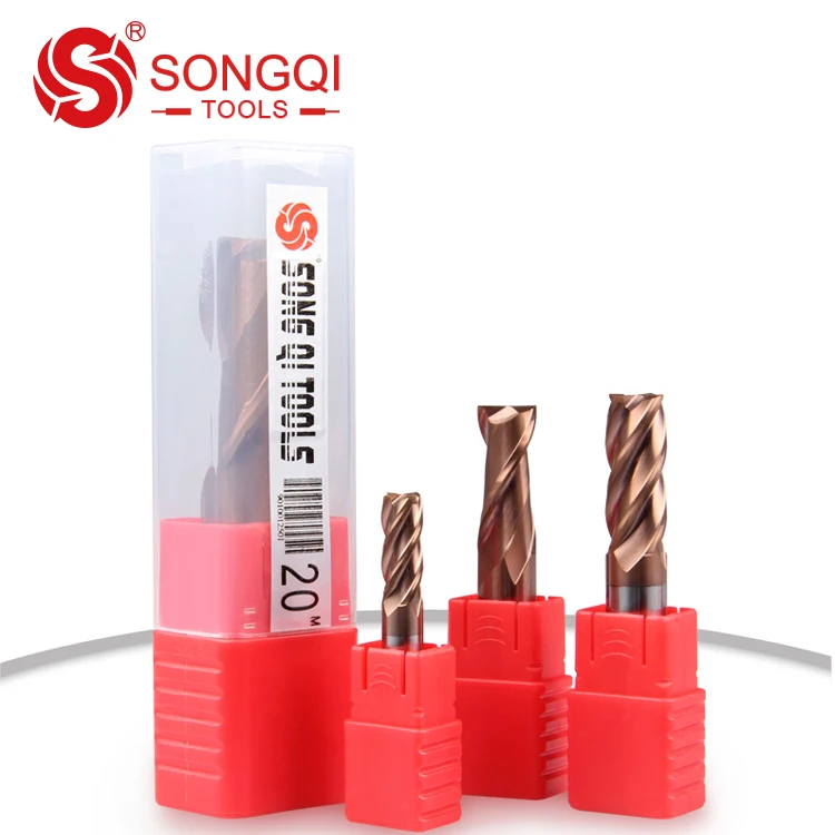 Концевая фреза из карбида вольфрама HRC 45/55/65 с параллельным хвостовиком