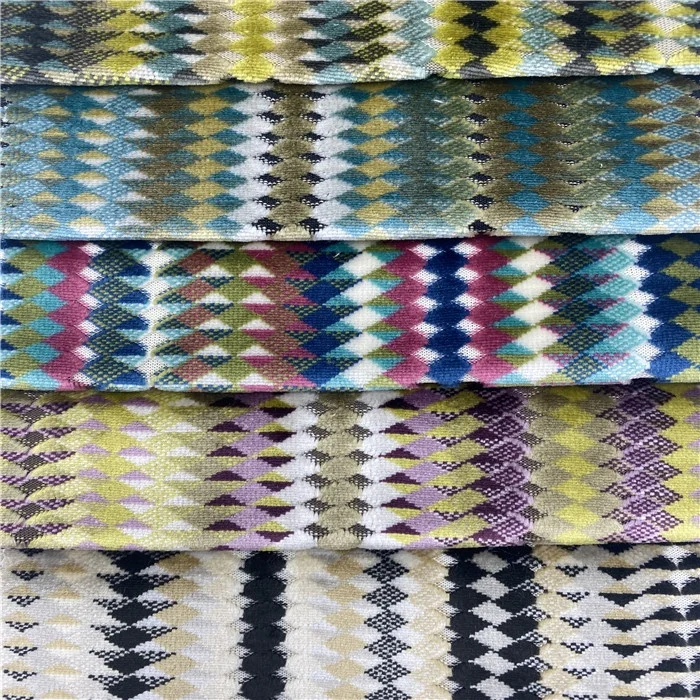 high quality knitting fabric cut knitted velvet Turkey sofa fabric