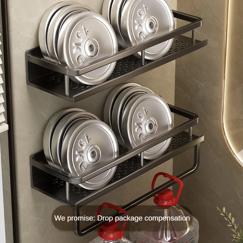 Daily home use fashionable towel hanger modern bathroom shower shelf organizer 2 tier