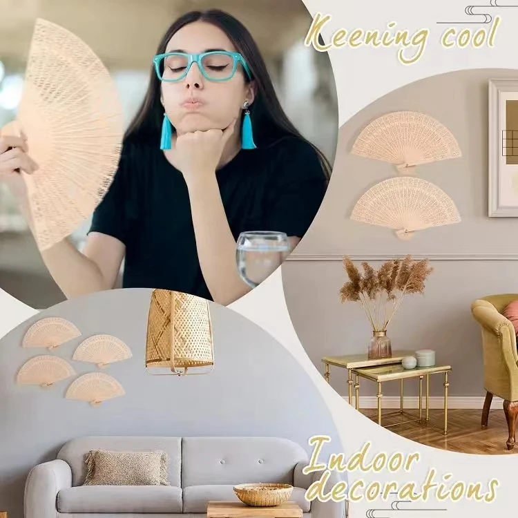 Bamboo Ribs For Wedding Party Gift  Promotion Hand Fan Holder  RTS