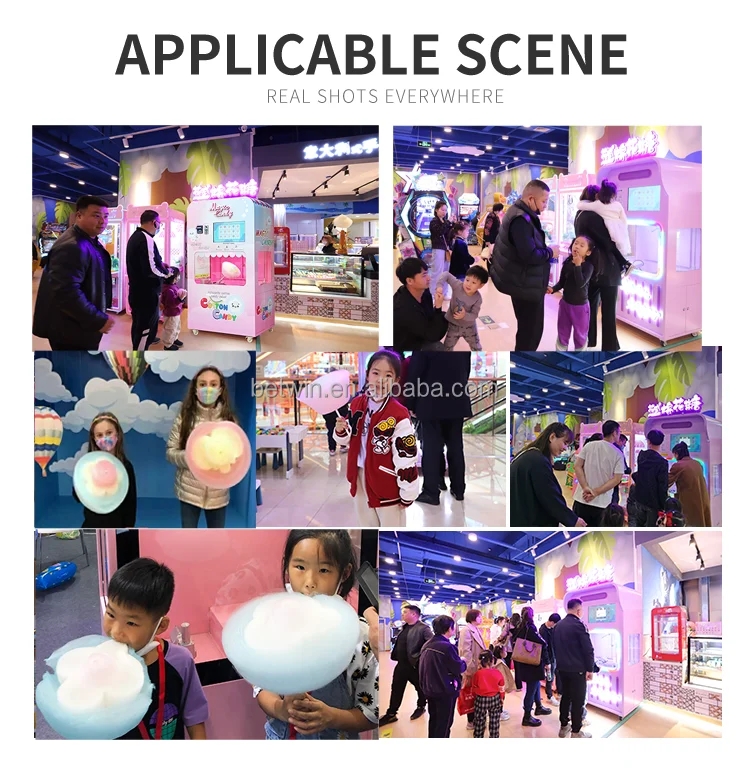2021 Commercial Marshmallow Machine Cotton Candy Flower Vending Machine Robot For Kids