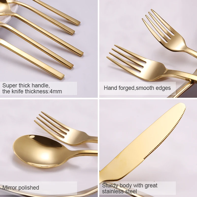 gold cutlery sets (2)