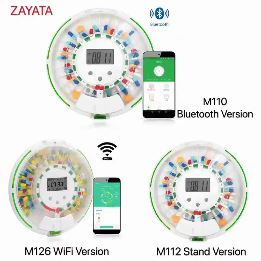 
Automatic medication dispenser pill box organizer 7 day with reminder 