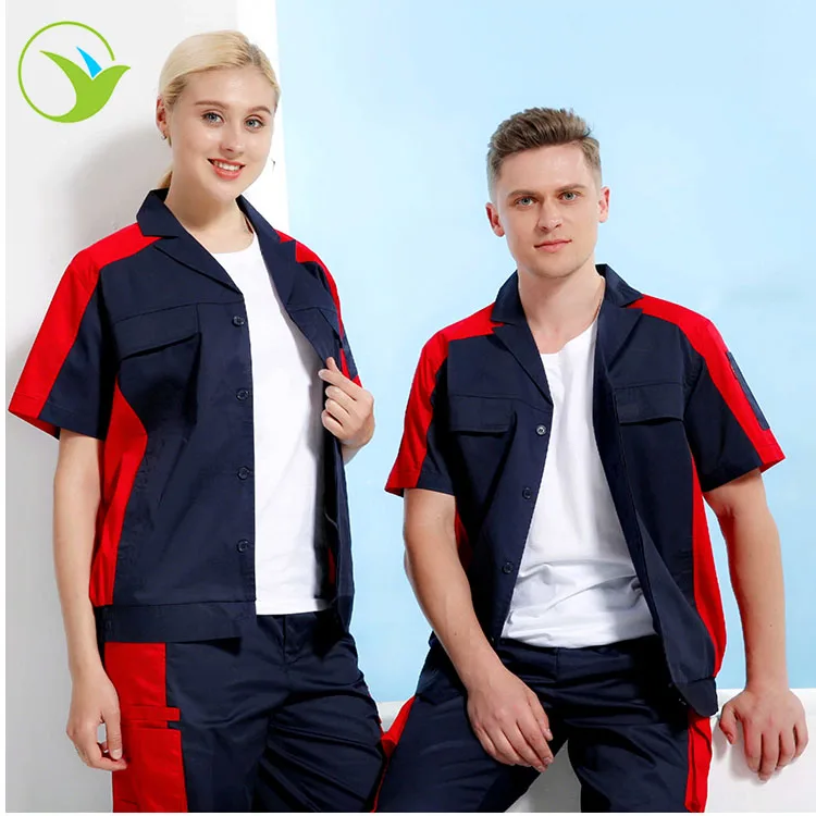 
Wholesale Professional Automobile Men Overalls High Waisted Summer Workwear Uniform 