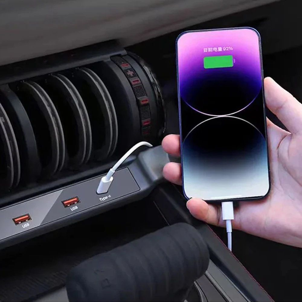 4 Ports Car Docking Station Center Console Kit Accessories USB Hub with for BYD Atto 3 SEAL Frigate Don Dolphin Qin Song Plus