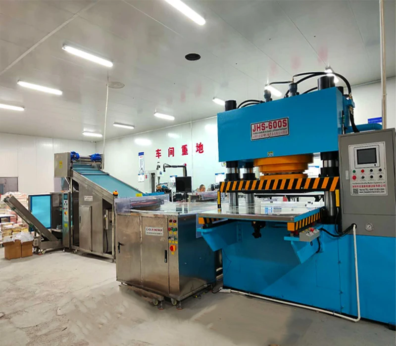 Jigsaw four - column hydraulic indentation machine, large tonnage platform jigsaw making machine