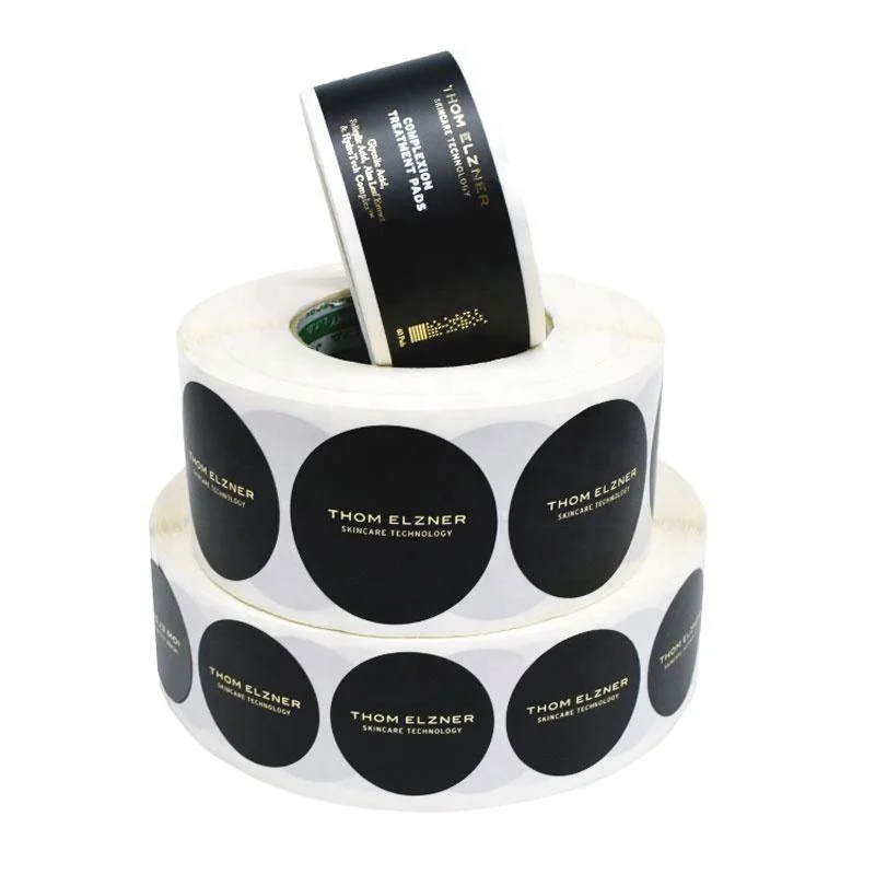 Custom packaging labels round roll sticker paper waterproof packing custom adhesive sticker for business gift