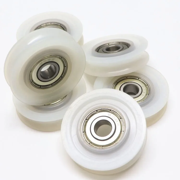 wholesale sliding window pulley series U-groove type 608 bearing with nylon PA6 plastic pulley