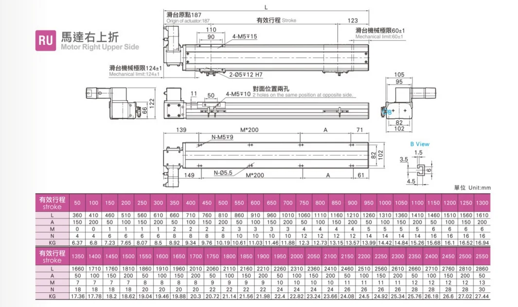 electric actuator module AT1002P single axis multi axis ball screw belt drive high precision linear aluminium guide module