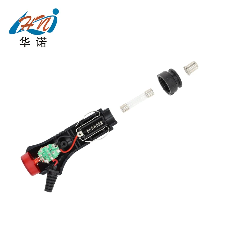 Custom 12V 24V ABS car cigarette lighter socket charger accessories male to female plug jack with built-in fuse indicator lamp