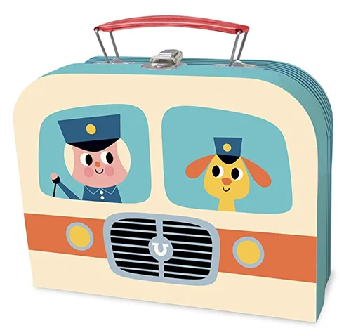 custom baby birthday gift box cardboard kids suitcase box children toy cardboard suitcase box with metal handle