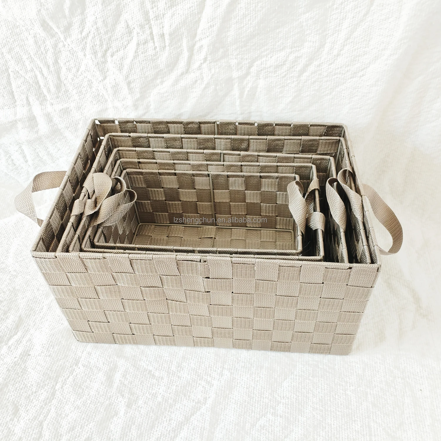 handmade Nylon woven baskets and decoration large storage basket for organizing