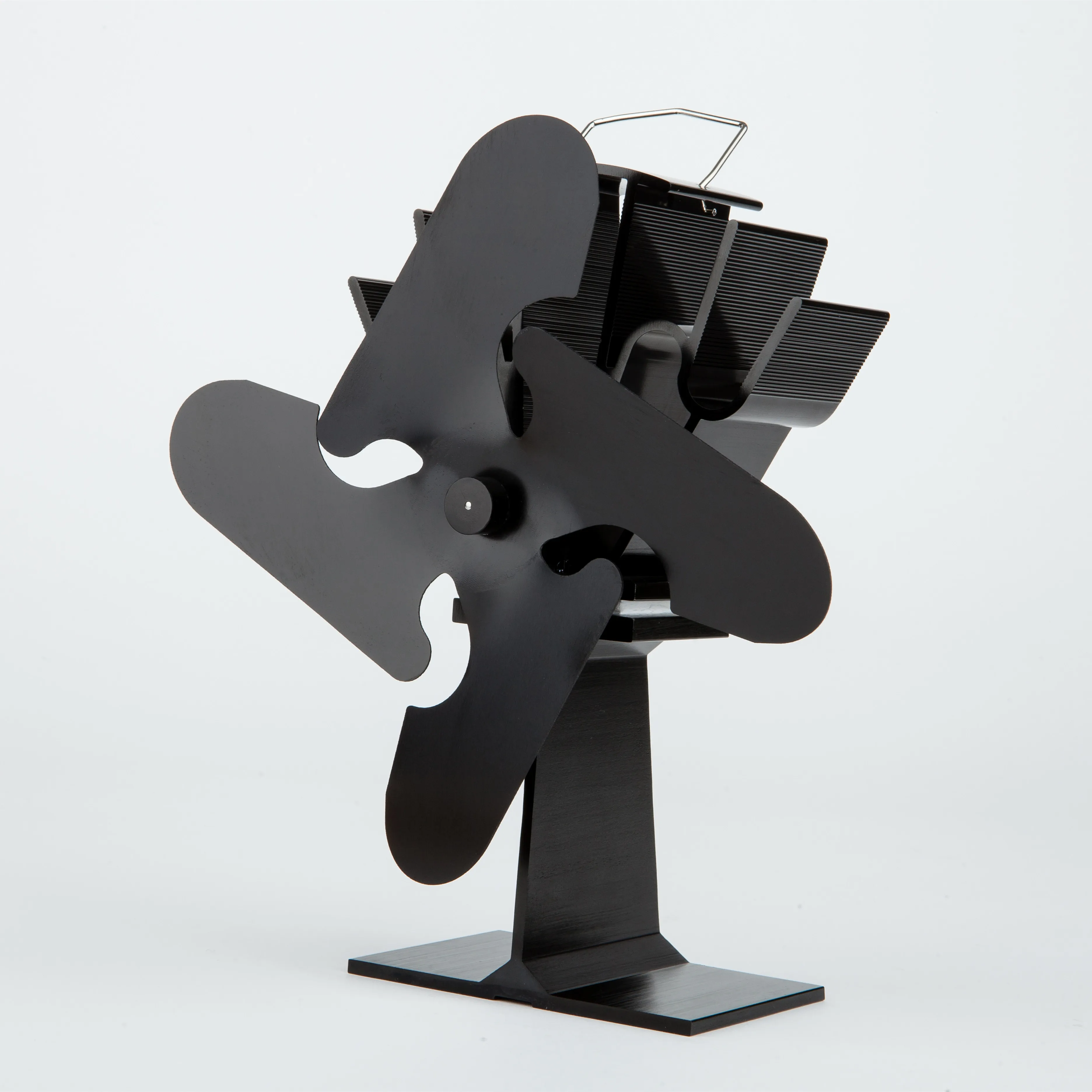 Winter Indoor Wood Burning Fireplace 4 Blades Silent Ecofan Heat Powered Exhaust Top Fan Other Home Heaters