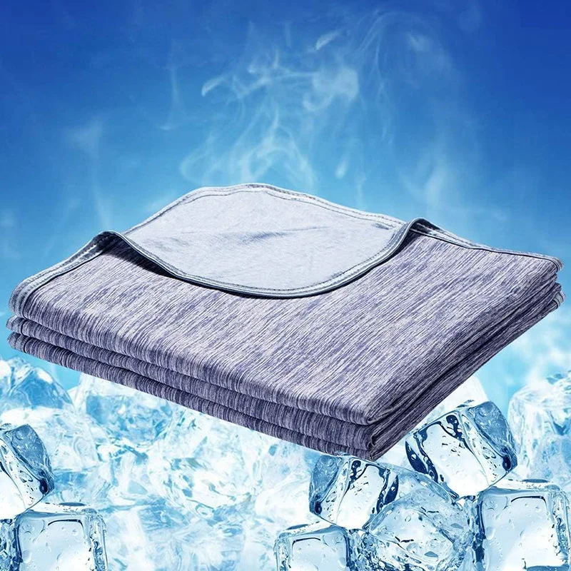 Wholesale Custom Logo Summer Double Side 150*200cm Reusable Muslin Bamboo Cotton Cooling Sleep Blanket For Hot Sleepers