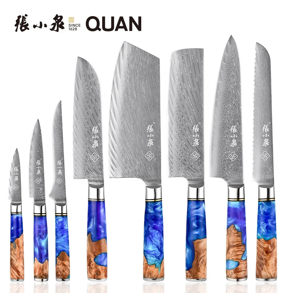 Zhang Xiaoquan damascus cleaver knife sharp chopping slicing meat cleaver knife