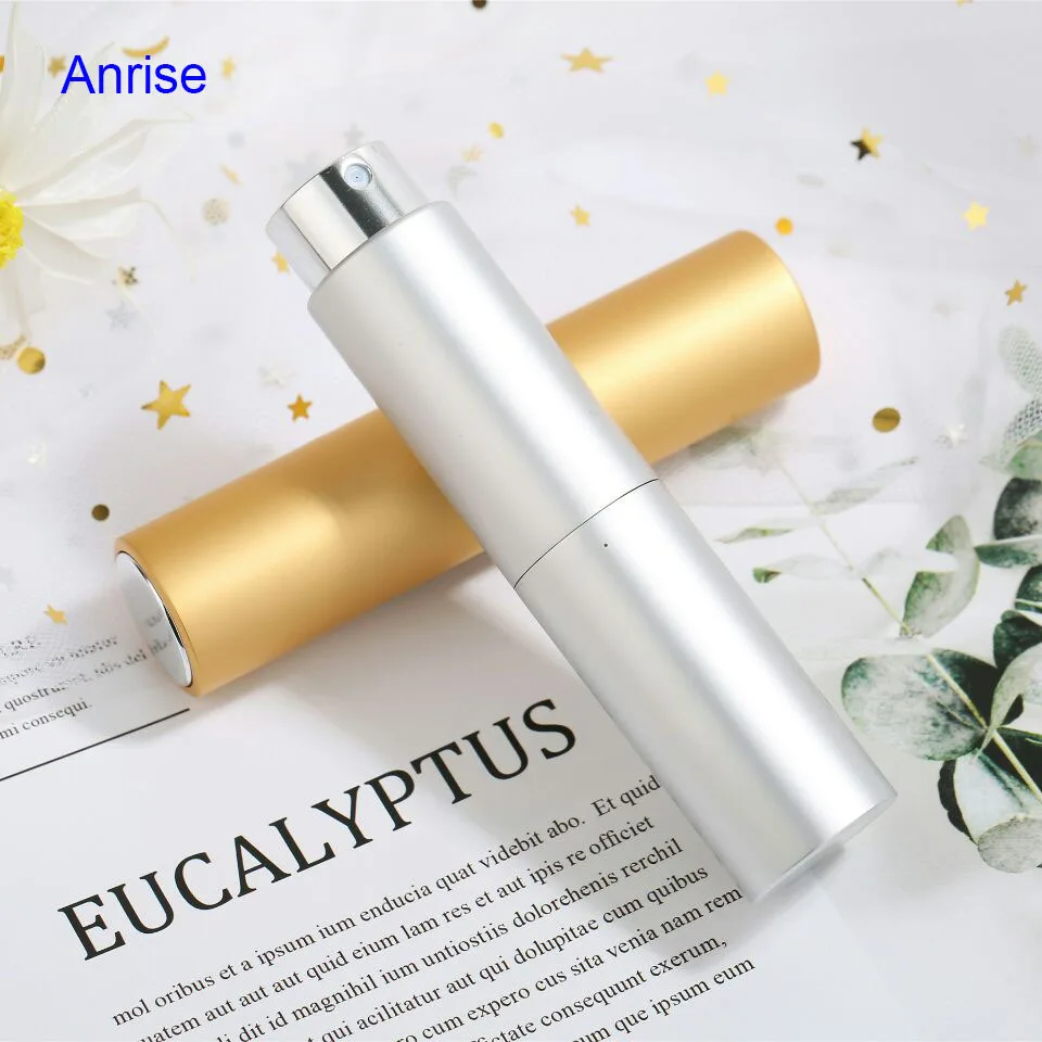 Ready To Ship 5ml 10ml Refill Colors Matte Aluminum Twist Up Perfume Pump Spray Atomizer Bottle