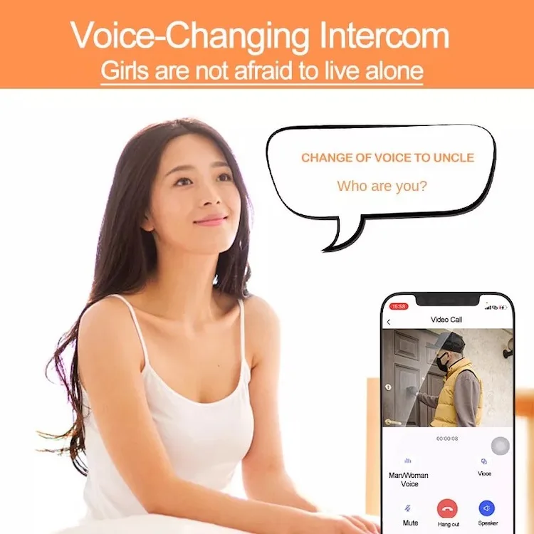 Home Security safety Night Vision Voice Wireless Wifi Door bell Camera Tuya Smart Wifi Video Doorbell Chime Ring