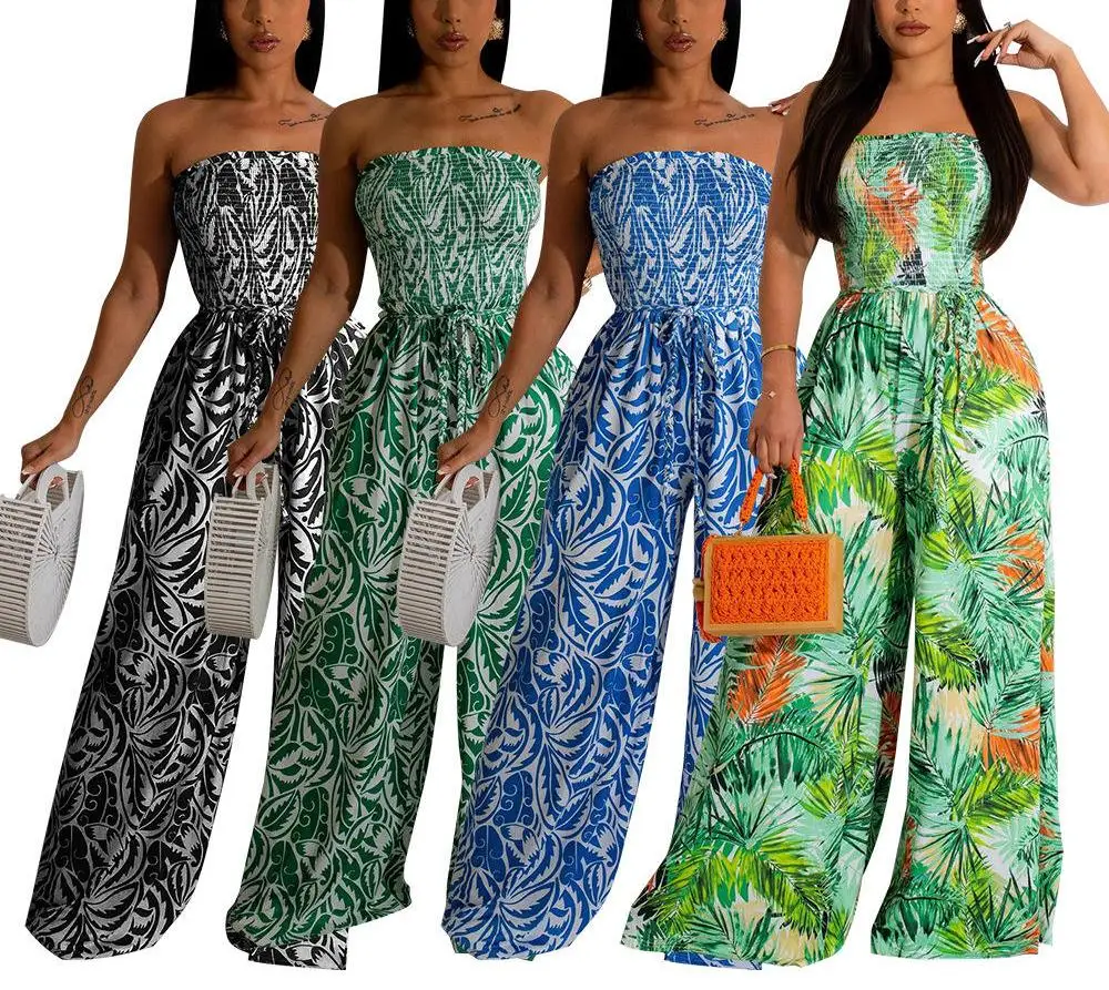 Hot Sale Womens New Arrival European And American Fashion Colorful Gradient Jumpsuits