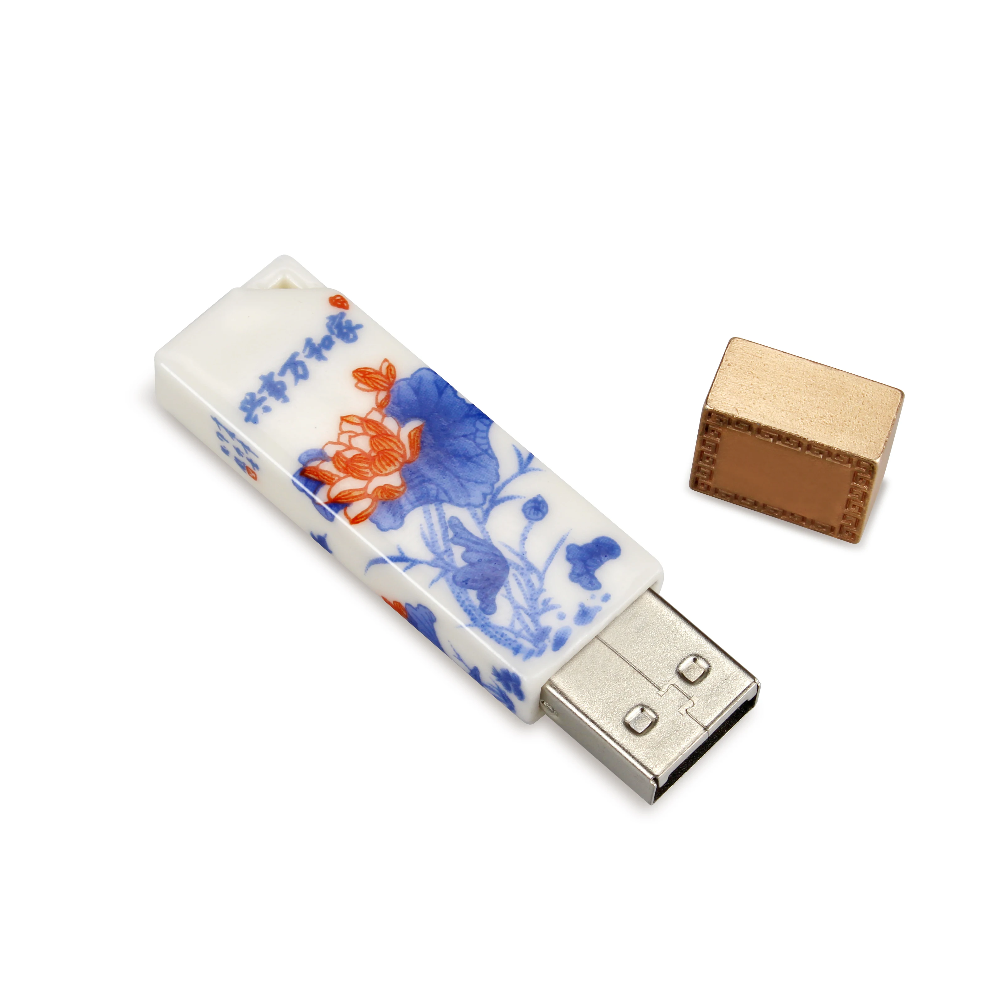 USB 2.0 ceramics custom logo 16GB 32Gb 64 GB usb stick customized flashdrive for corporate