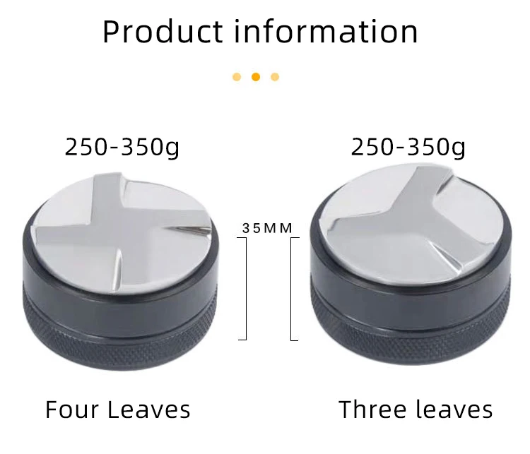 Stainless Steel 51/53/58mm Coffee Tamper Distributor Black Silver Round Tamper Espresso Macarron Coffee Tools