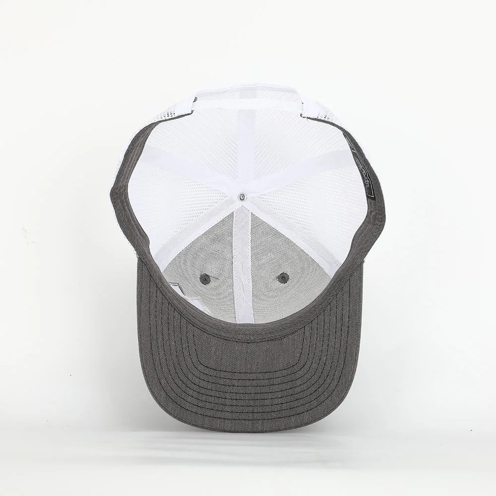 Custom foreign trade trucker hat geometric embroidery duck tongue mesh hat