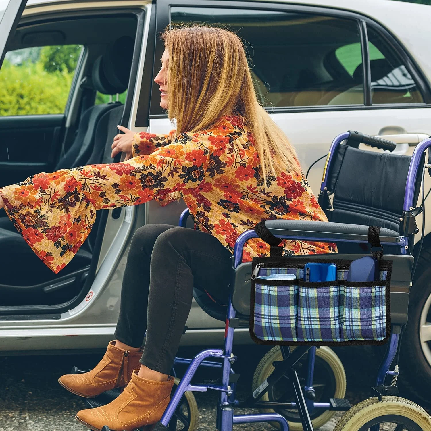 Аксессуары для инвалидных колясок Topfeng, водонепроницаемые сумки для инвалидных колясок, органайзеры для хранения на спине, подлокотники, карман-Органайзер