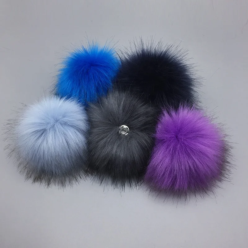 Colorful Keychain Beanie Hat Keyring Slippers Bag Charms Detachable Fluffy Pom Poms Fur Ball Faux Fur Pompom