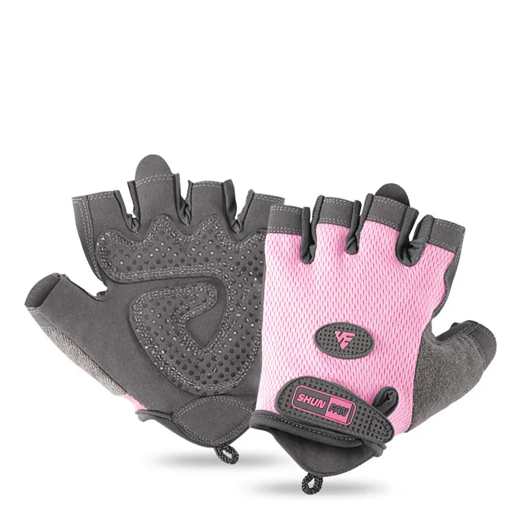 Chinese Supply Soft Half Finger Anti Slip Gloves Outdoor Sports Bicycle Gloves Breathable Gym Gloves Women