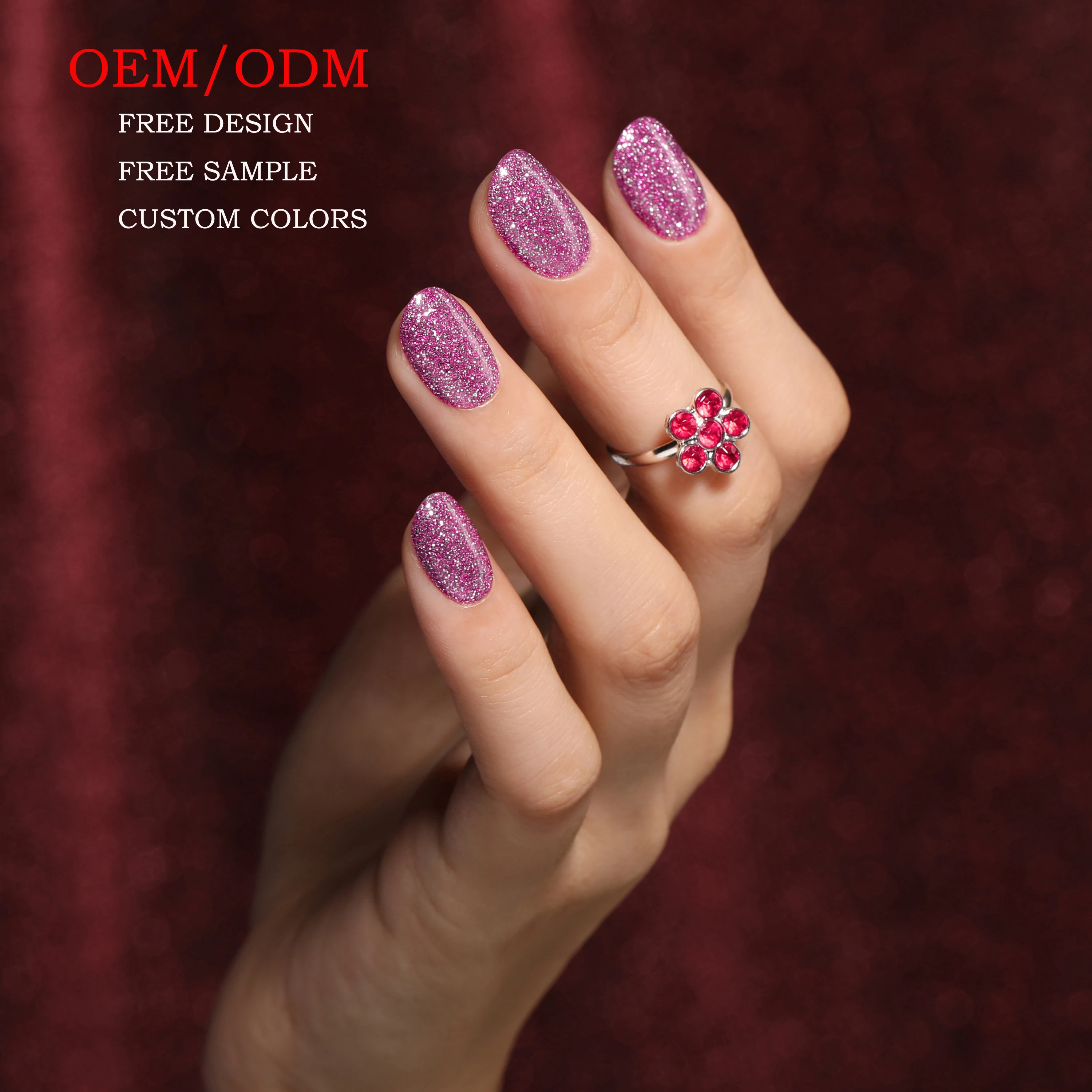 Bluesky high quality OEM ODM color charming shining nail art uv gel paints polish