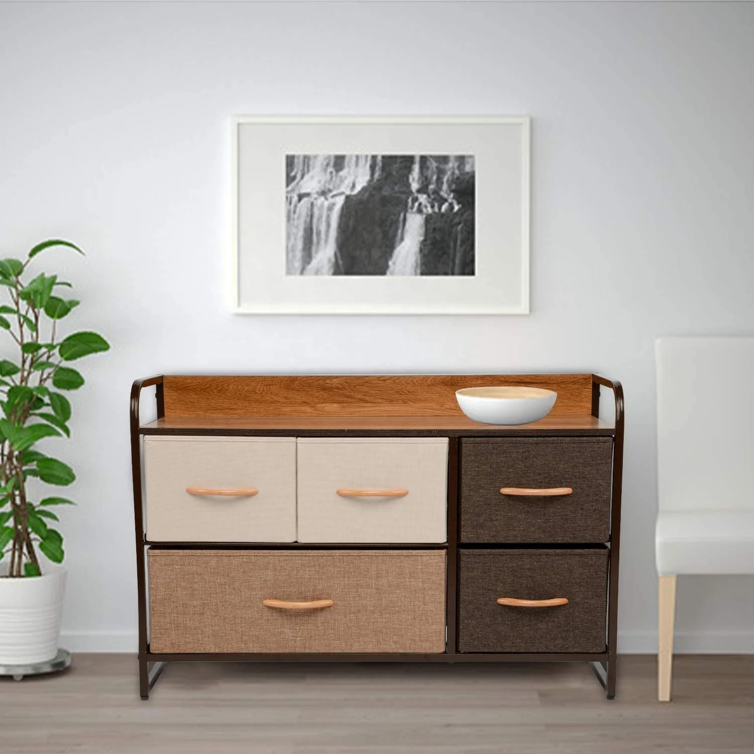 Лидер продаж, шкаф для хранения из ткани с 8 ящиками, комод, органайзер, прочная стальная рама, деревянный шкаф, башня для хранения