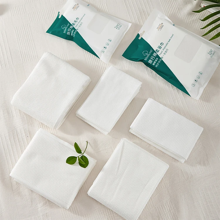 Customization biodegradable disposable non woven wash bath towel 70x140cm bathroom