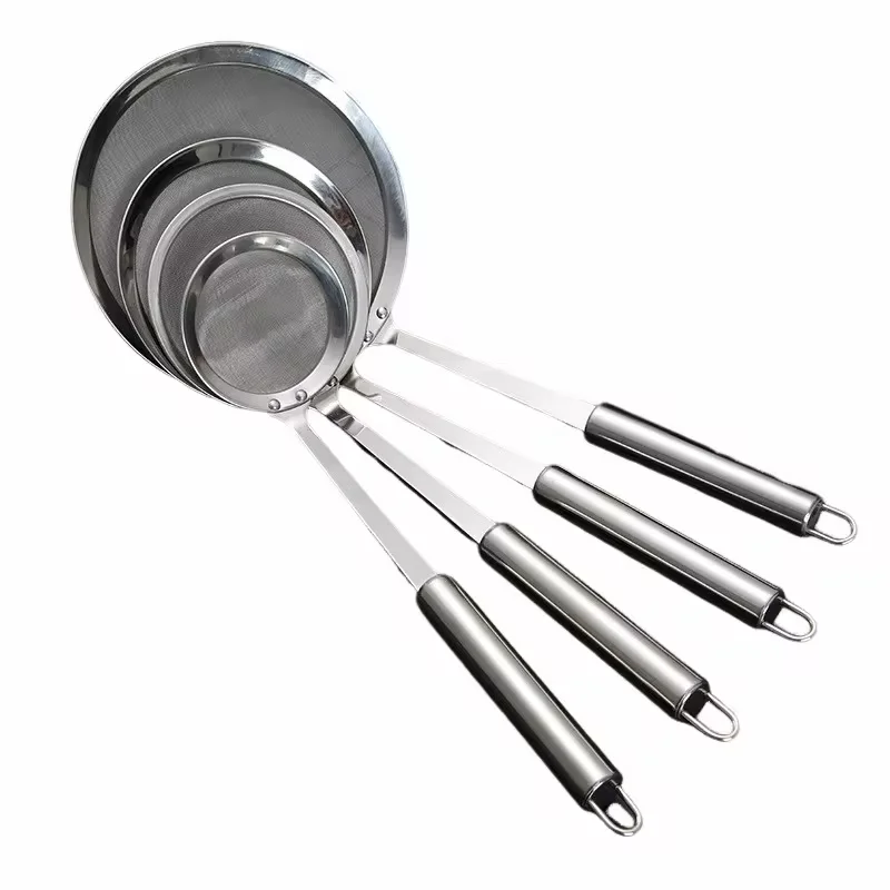 factory wholesale stainless steel 304 18/8 trainer colander skimmer filter strainer spoon
