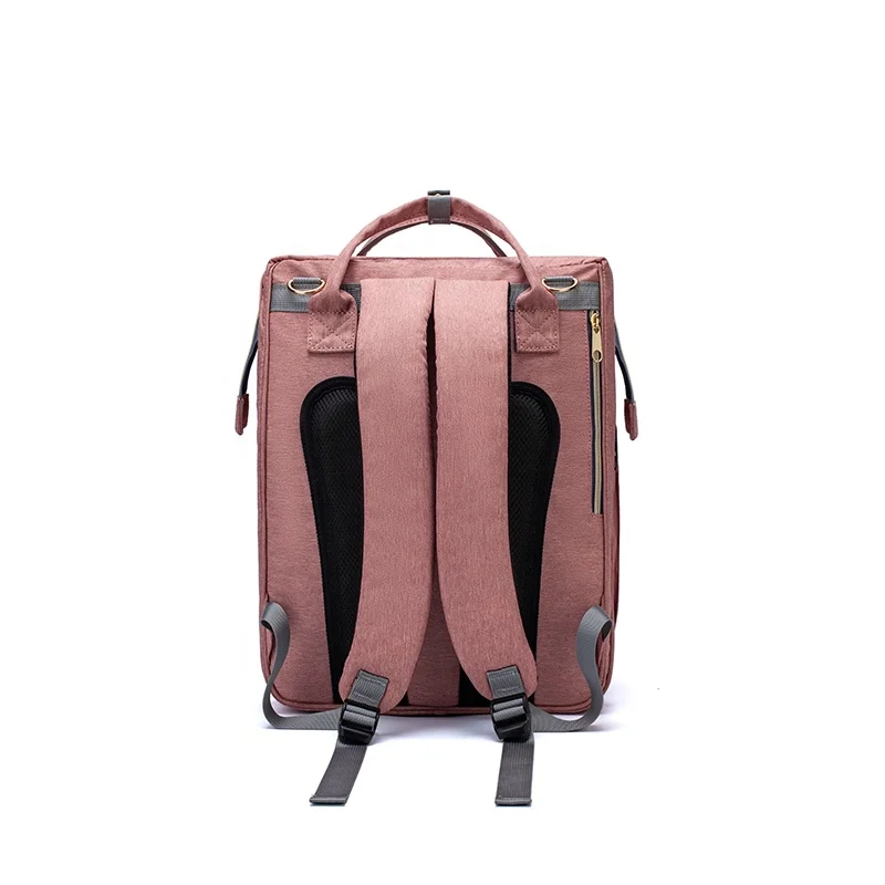 
2020 mommy diaper bag with bed diaper backpack changing station diaper backpack with changing bed USB 