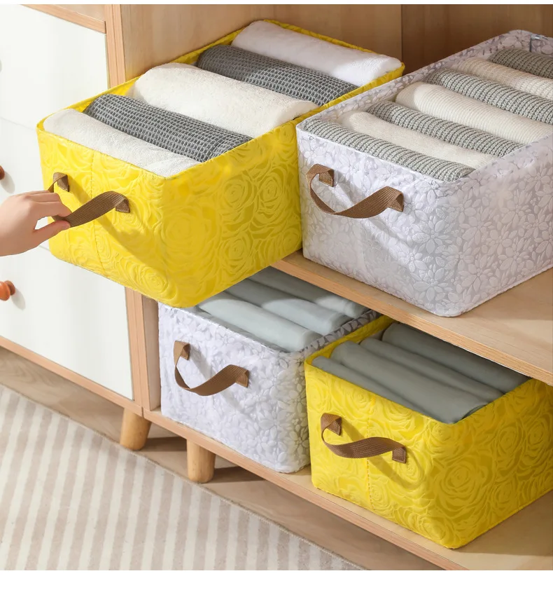 Hot Selling Steel Frame Storage Box Foldable Clothes Storage Box Wardrobe Clothing Organizer