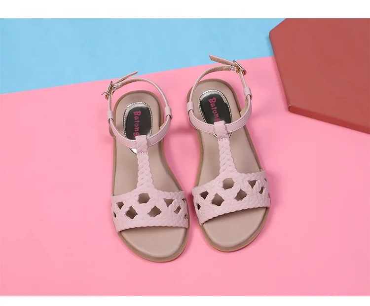 High Quality Fashion Summer Boys And Girls Sandals Shoes For Children One Piece Open Toe Pvc Shoes Fashion Flat Flower Sandals