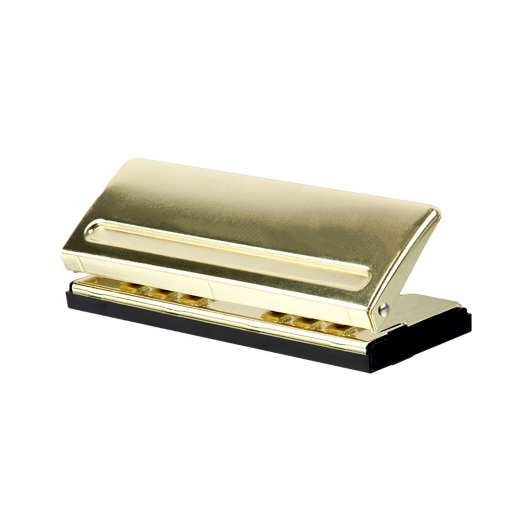 High Quality Metal Paper Punch 6 Hole Manual Punch for Notebooks and Loose-leaf Spiral Books
