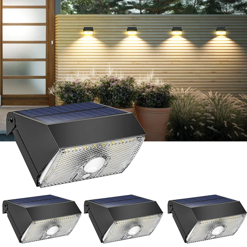 High Bright Home Solar Powered Waterproof Outdoor Garden Security Wall Solar Led Yard Light